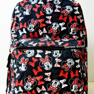 Disney Minnie Mouse Large 16" School Backpack All Print Travel Tote Book Bag
